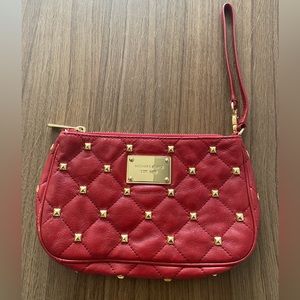 Michael Kors Gold Studded Quilt Wristlet